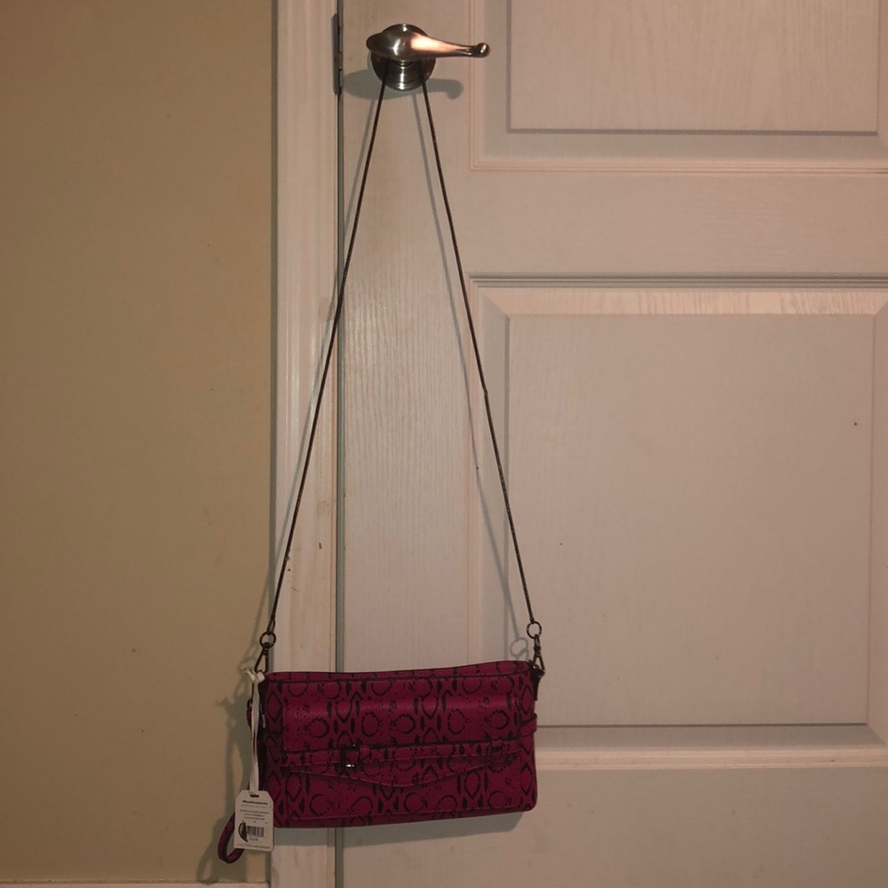Pink snakeskin purse